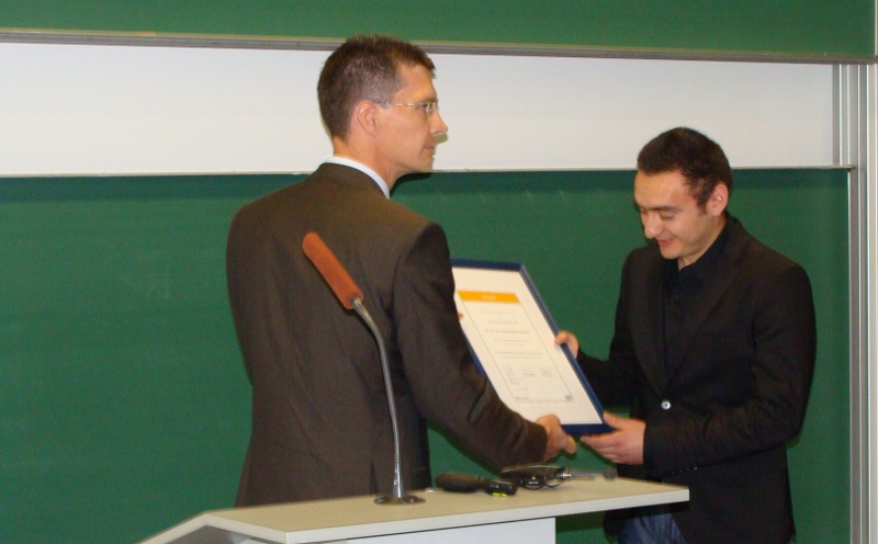 Rafael Penaloza at SAP Best Dissertation award ceremony